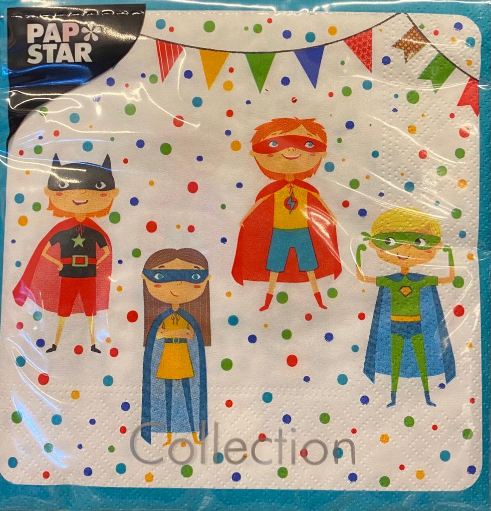 Servietten Superhero 33x33 20 Stk.