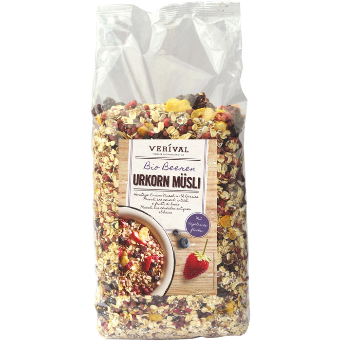 Verival Bio Urkorn Müsli 1,3kg, Beeren