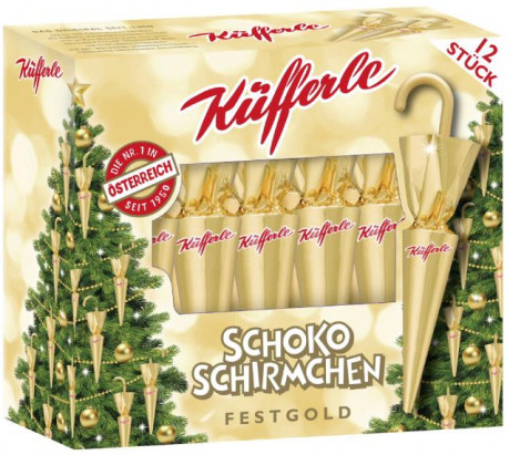 Küfferle Schirmchen Gold 18er