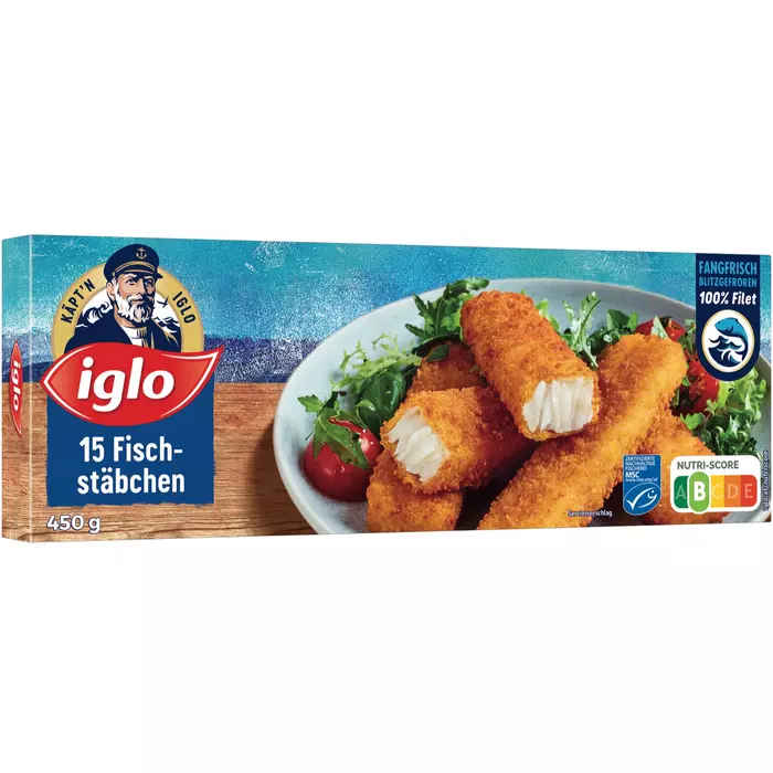 Iglo MSC Fischstäbchen 15 Stück TK 450 g