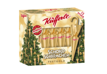Küfferle Schirmchen Gold 12er