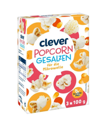 Clever Mikrowellen Popcorn Salz 3er