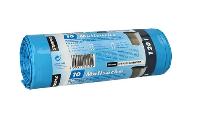 Müllsäcke, LDPE 120 l 110 cm x 70 cm blau