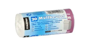 Müllbeutel, LDPE 5 l 44 cm x 36 cm weiss