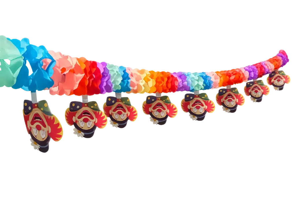 Girlande Farbig mit Clowns 