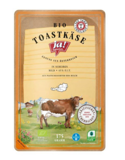 Ja! Natürlich Toastkäse Scheiben 175g