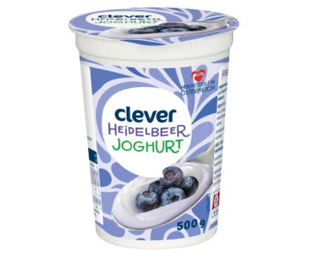 CLEVER FRUCHTJOGHURT HEIDELBEE 500g 
