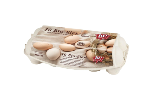 Bio Eier Güteklasse A, Gewichtsklasse M, aus Österreich 10er