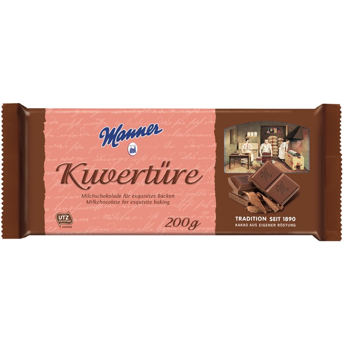 Manner Kuvertüre 200g, Milchschoko