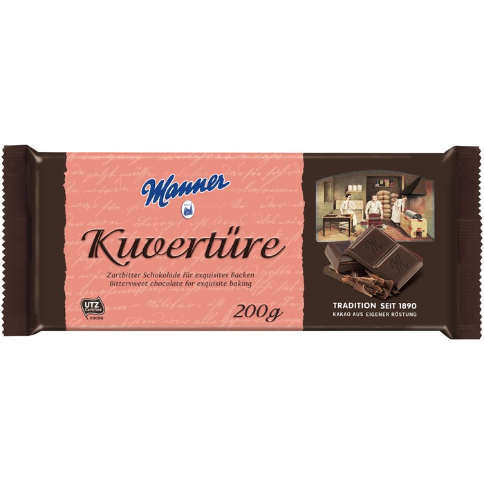 Manner Kuvertüre 200g, Zartbitter