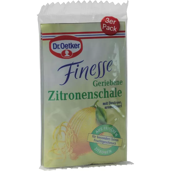 Oetker Finesse 3er, geriebene Zitronenschale