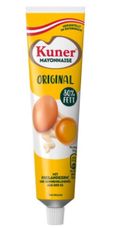 Kuner Mayonnaise 125ml, 80% Fett