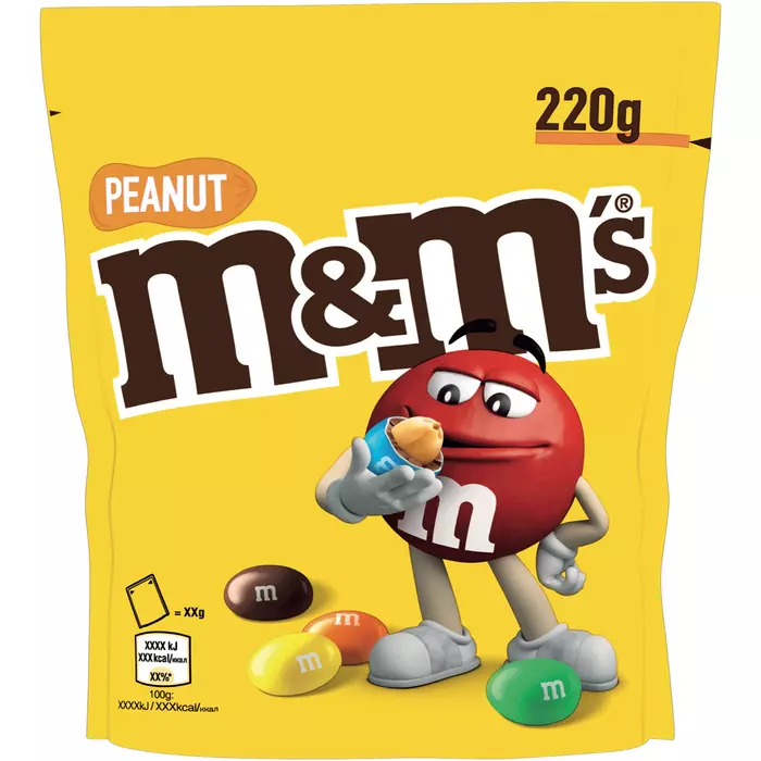 M&M´s Standbeutel 220g, Erdnuss