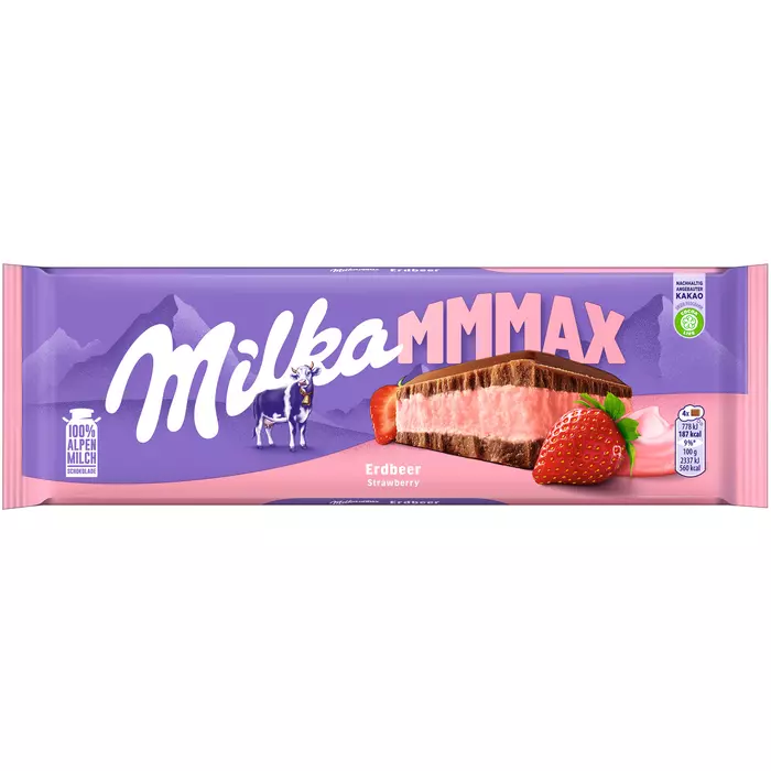 Milka Schoko 300g, Erdbeer	