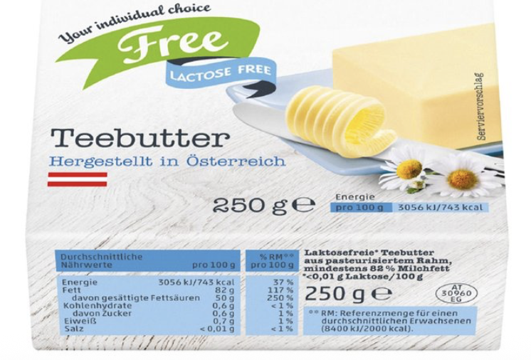 Laktosefreie Teebutter 82% 200g