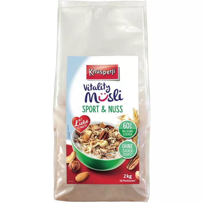 Knusperli Vitality Müsli Sport & Nuss 2kg