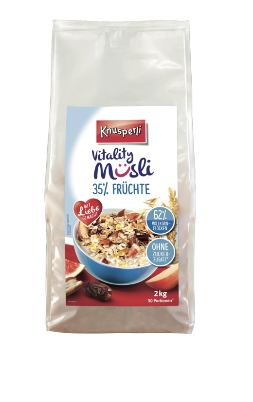 Knusperli Vitality Müsli Vollkorn Frucht 2000g