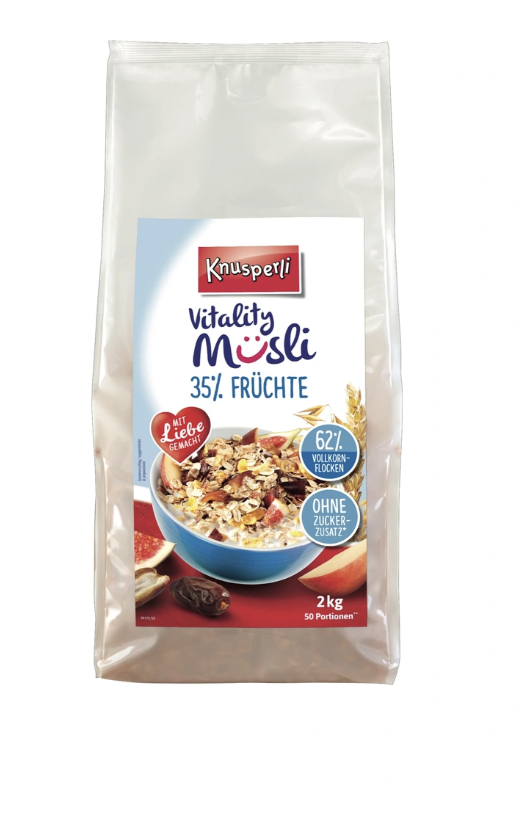 Vitality Knusperli Müsli Früchte 2 kg