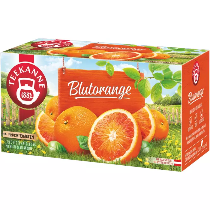 Teekanne Früchtegarten Blutorange 20er