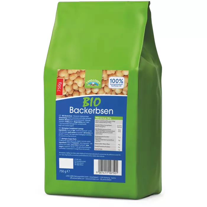 Land-Leben Bio Backerbsen 750g