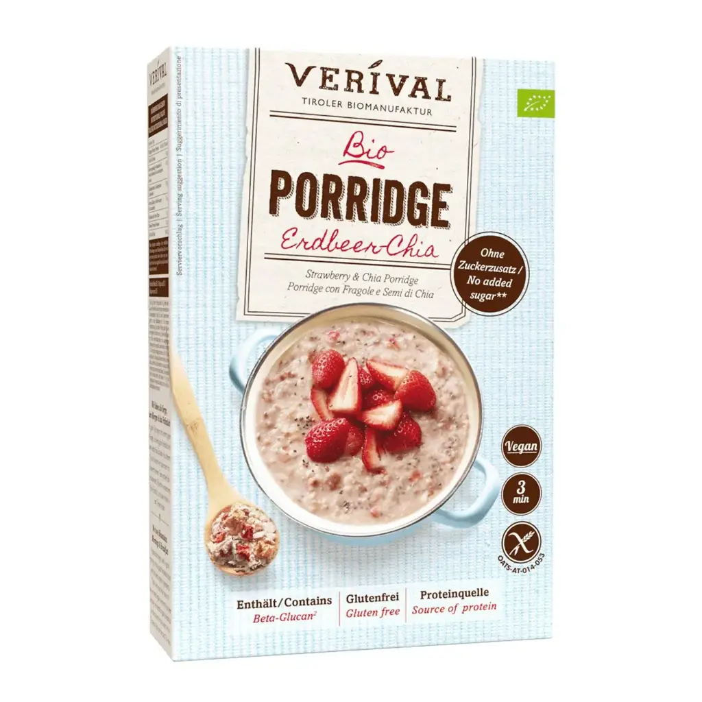 Verival Bio Chia+Erdbeer Porridge 350g