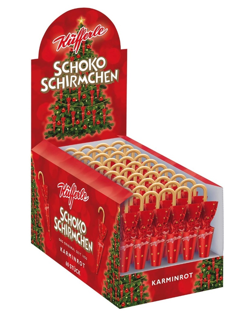 Küfferle Schokoschirmchen rot 60Stk