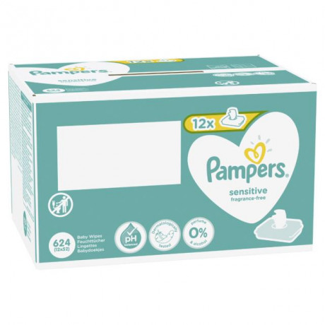 Pampers Babytücher Sens. 12x52 Stk.