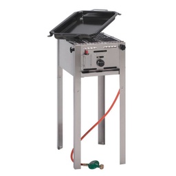 [74744777] Grill-Master "Mini", mit Rost und Bratpfanne, Propangas, 4.6 KW, Edelstahl