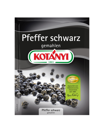 Kotanyi Pfeffer schwarz gemahlen, Brief