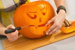 [455666] Halloween Schnitzkürbis KG (per Stück ca.3,9kg)