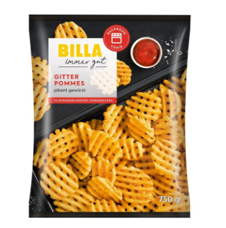 BILLA Gitterpommes 750g