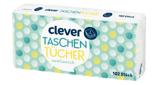 Taschentücher 3-lagig, Zellstoff weiss 100er