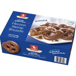 [892882] Herzen Sterne Brezeln Lebkuchen mit Vollmilchschokolade 500g