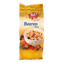 [837493] Ja! Natürlich Bio Getreidemüsli mit Trockenfrüchten und Beeren 375g